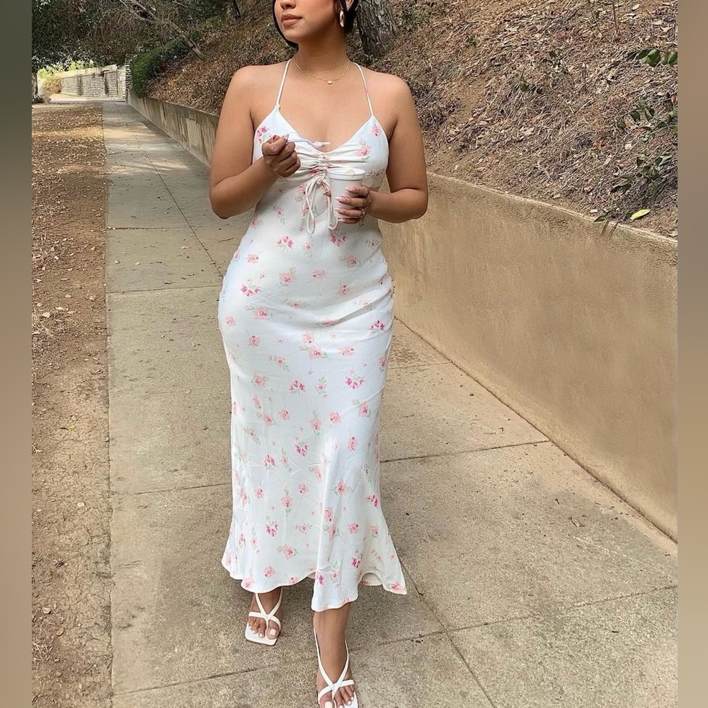 Zara white floral maxi dress BNWOT SZ M